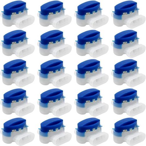 Paquete de 20 conectores de cable impermeables para cables de 0,5 a 1,5 mm² – Instalación rápida sin pelar – Protección contra la corrosión (1/5)