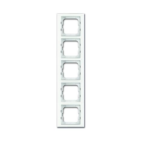 Cadre 5 Modules Busch Verre Blanc 2CKA001754A4441 ABB 587910