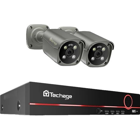 Système de Caméra de Sécurité, Résolution 8MP, Capacité de Vision Nocturne, 8CH NVR et 2 Caméra-a, 3T(sport en plein air)-b (1/2)