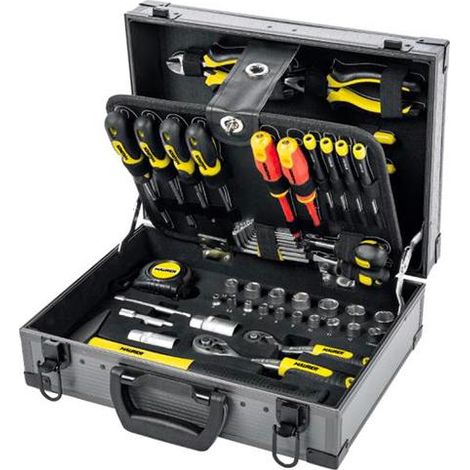 VALIGETTA C/UTENSILI IN SERIE E BUSSOLE E BITS MAURER 114PZ 1/4-3/8