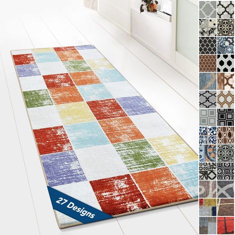 Tapis Ornement Vintage Oriental pour la Cuisine, Le Couloir et Le Salon 80 x 300 cm, Capera (1/5)
