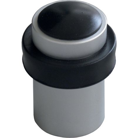 Butoir de sol aluminium argent Ø30 mm hauteur 53 mm - DESIGN-MAT