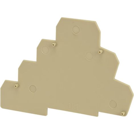 Plaque d'extrémité beige pour borne à trois étages + terre ERT3E - IMO (1/2)