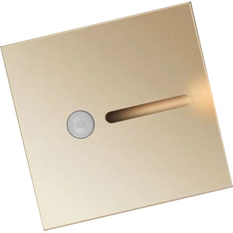 Lampadaire LED avec détecteur de mouvement en ABS, petite lampe à induction pour chevet, couloir et hall, doré (1/5)