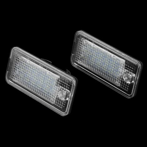 Plaques LED Auto Ampoules LPL0114 Kit Éclairage Plaque Immatriculation Compatible Audi A3 S3 A4 S4 B6 B7 A6 C6 S6 (1/5)