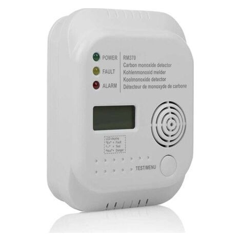Smart carbon monoxide detector with LCD display – 85 dB alarm – For spaces from 20 to 40 m² – Easy installation – RM370 (1/5)