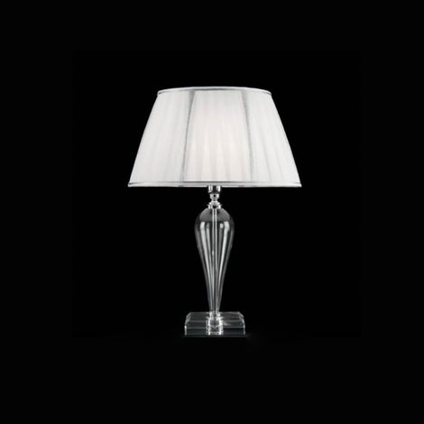 Lampada da tavolo RAVEL 32x46 cm in vetro lavorato a mano Cromo (1/2)