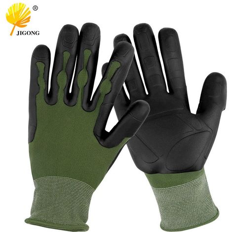 Injection-molded TPE protective gloves for machinery, automotive manufacturing, handling, construction sites anti-slip and wear-resistant work gloves. (1/5)