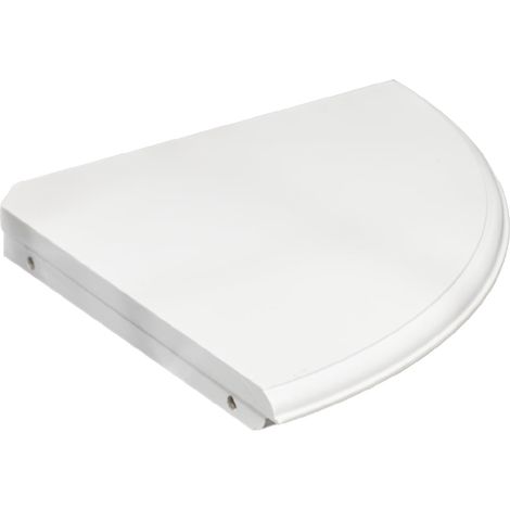 Étagère d'angle flottante/Étagère murale facile à monter/Finition MDF blanche avec fixations incluses (28,5 cm x 28,5 cm) (1/5)