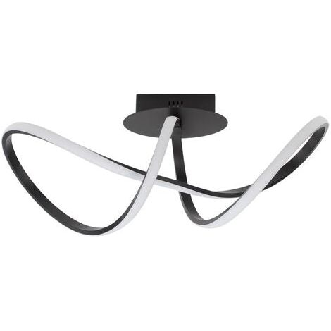 [NEUWERTIG] B-Ware Nova Luce Deckenleuchte Deckenlampe LED AMARA Schwarz Warmweiß Aluminium 23 W (1/2)