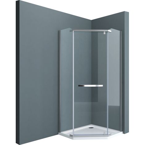 doporro® Box Doccia 80x80x195cm, Cabina Bagno Vetro di Sicurezza ESG Vetro Trasparente Incluso Rivestimento Facile da Pulire con porte girevoli a 180° Ravenna08K (1/5)