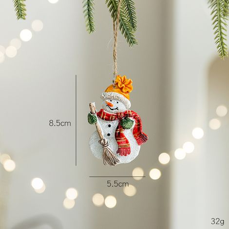 Decorazione natalizia in resina retrò, ciondolo pupazzo di neve, decorazione natalizia, decorazione per albero di Natale