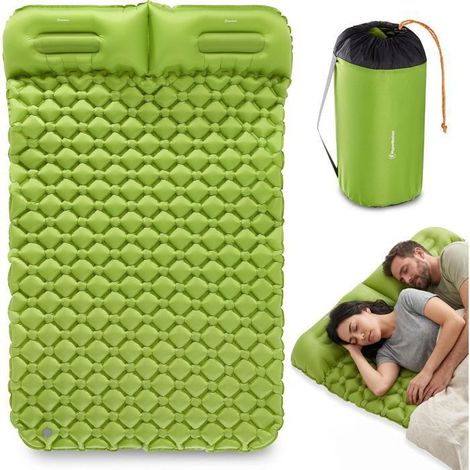 Luftmatratze - HYPERMOTION - Campmat 2 - 2 Personen - Ultraleicht 940 g - Integrierte Kissen (1/5)
