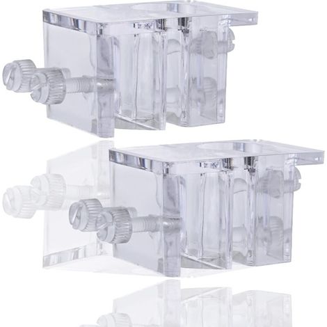 2 Pièces Fish Tank Tube Pince Titulaire Pince de Fixation de Tuyau Aquarium Clip de Fixation pour Filtre à Eau d'aquarium Porte-Tuyau Aquarium Clip, Pince Aquarium Acrylique pour Tuyau d'eau (1/4)