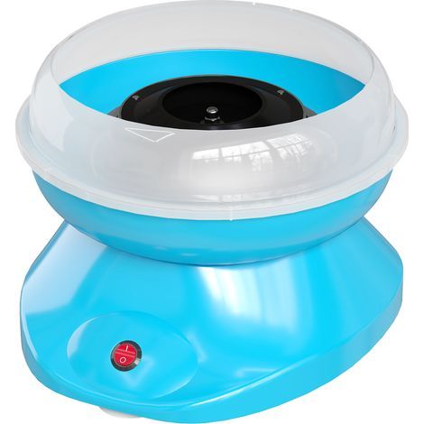 Machine à barbe à papa pour usage domestique. en polypropylène. acier inoxydable et aluminium. 450-550 W. idéale pour les fêtes. 27 x 26 x 18 cm. bleue. (1/5)