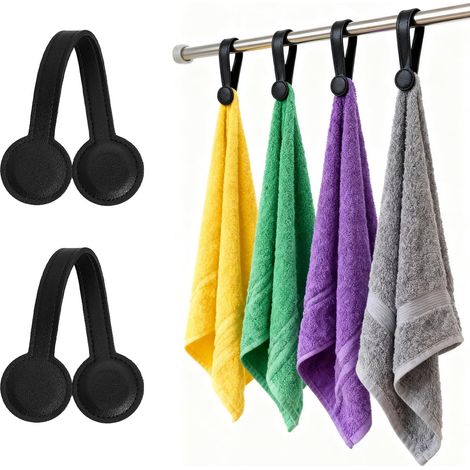 Lot de 2 Porte-Serviettes Magnétiques en Similicuir (1/5)