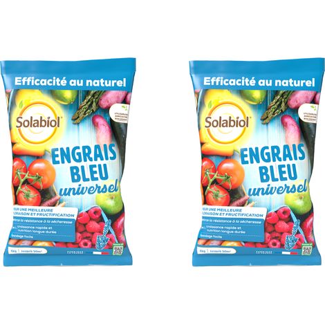 Engrais Bleu Universel - 2en1 Croissance Rapide & Nutrition Longue Durée - 2x4Kg- SOBLEU4X2 (1/5)