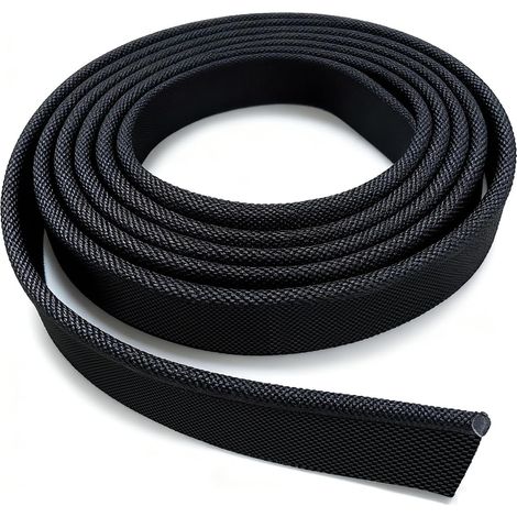 Kador - Riel para toldo de PVC resistente, doble solapa, 3 m x 8 mm, color negro, para todas las autocaravanas, camping, toldos y tiendas de campaña (1/5)