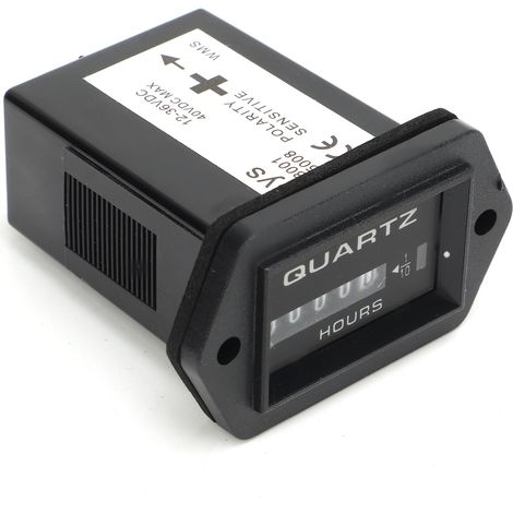 Compteur horaire mécanique haute précision DC12V à 36V pour moteur hors-bord, bateau, camion ou tracteur (1/5)