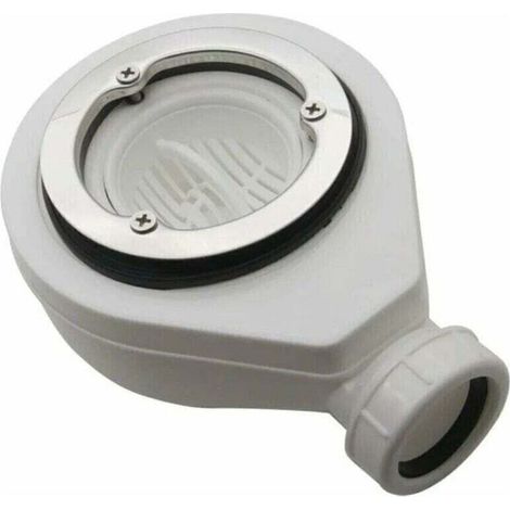 Bonde horizontale sans capot Ø90 pour receveurs de douche, Ensoleillé (1/4)
