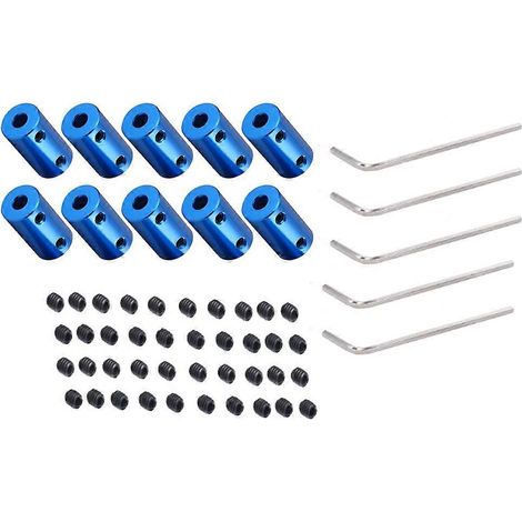 Connecteur de couplage de roue pour moteur pas à pas rigide à arbre en alliage à 10 axes, compatible avec les applications automobiles, marines, aéronautiques et d'impression 3D de bricolage, 5 mm. (1/5)