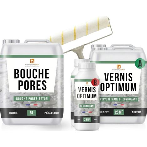 Harmony kit protection - Bouche pores + vernis Optimum - 50 m² Brillante - Harmony Béton (1/5)