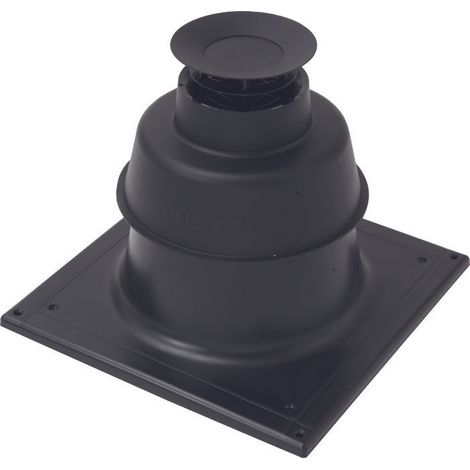 TEN – Terminal de cheminée noir Ø 60 mm – Accessoire pour fumisterie – Pour conduits de cheminée en béton armé