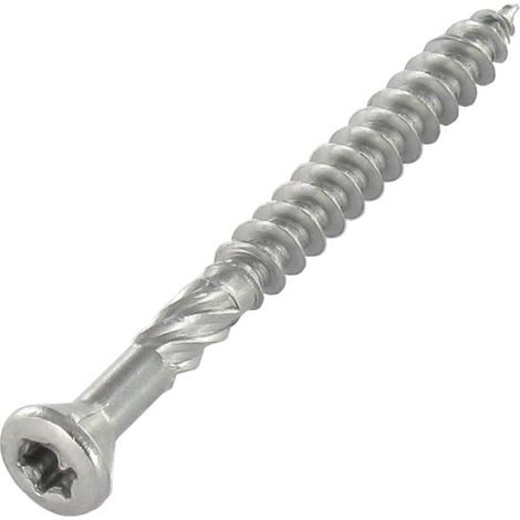 Vis DECK Tête fraisée bombée TFB TORX T25 5X50 Pointe antifendage type 17 Inox C2-800 pièces (1/5)