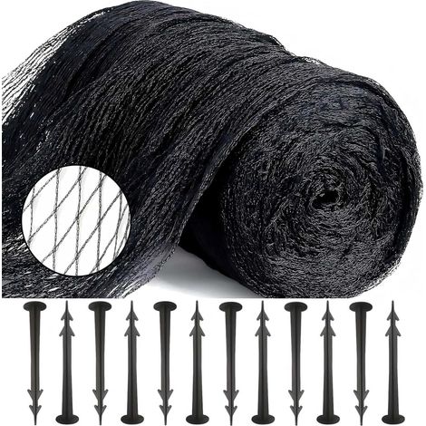 Filet de Jardin, 4x10m Filet Anti Oiseaux, Filet Bassin, Filet de Protection Jardin, Filet Jardin Potager, Filet de Protection Oiseaux, Filet Protection Oiseaux, Filet Bassin Poisson Exterieur, Noir (1/5)