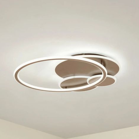 [NEUWERTIG] B-Ware Lucande Led Deckenleuchte Leuchte Circulo Kaffee Braun Cct Dimmbar