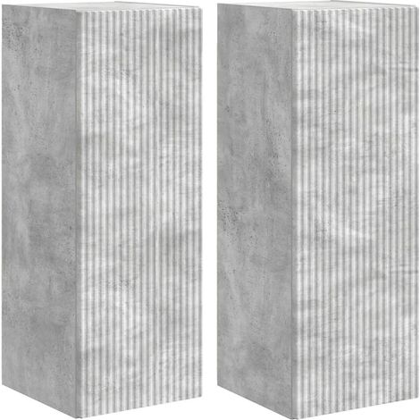 Meuble TV mural moderne 30 x 31 x 80 cm avec rangement pratique design minimaliste en bois d'ingénierie béton (1/5)
