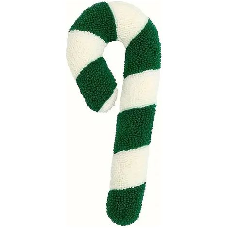 almohada de caña a rayas navideñas - Estilo festivo navideño - adecuada para sala de estar, dormitorio, fiestas en el jardín (verde)