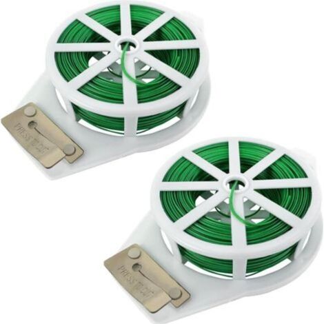 100x2M Fil Jardinage Vert, attaches pour plantes de jardin avec coupe-fil, attaches multifonctionnelles réutilisables (1/5)