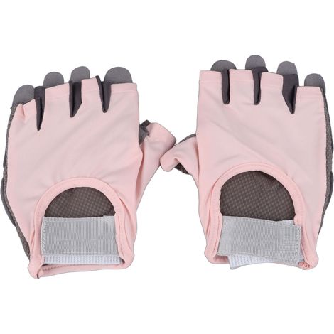 Gants sans doigts antidérapants respirants pour cyclisme fitness sport rose (1/5)