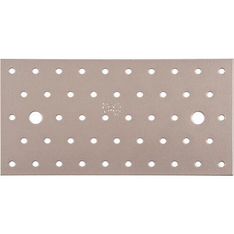 Lochplatte DURAVIS® 200 x 100 x 2 mm, Material: Stahl, sendzimirverzinkt, Oberfläche: perlbeige RAL 1035