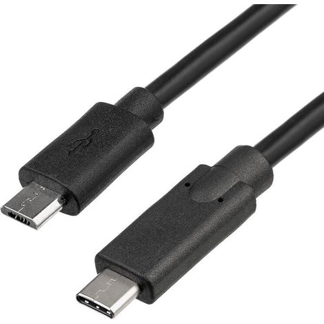 Cable Akyga AK-USB-16 Micro USB B - USB C 2.0 para cargar teléfonos, 1 m (1/2)