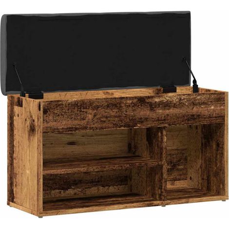 Maison Exclusive - Banc à chaussures vieux bois 82x32x45,5 cm bois d'ingénierie (1/5)