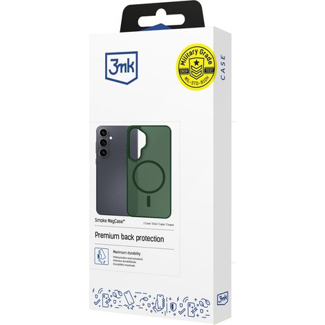Custodia magnetica Samsung Galaxy S25 - 3mk Smoke MagCase Verde (1/5)