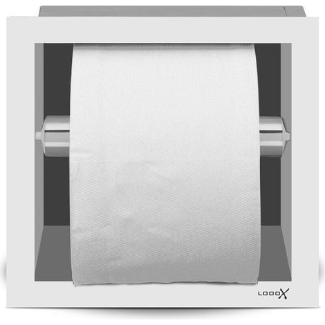 Looox porte-rouleau de toilette fermé - encastré - 1 rouleau - blanc mat