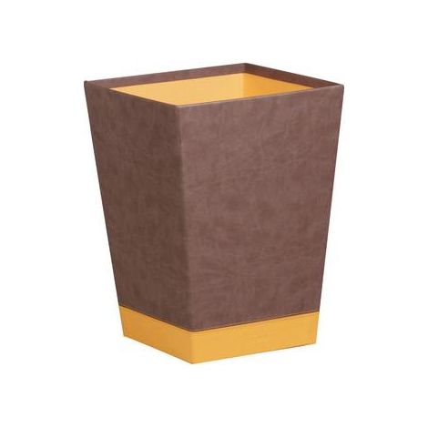 Rhodia 318823C poubelle Carré Simili-cuir Chocolat, Orange