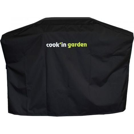 Cook'In Garden – Housse de barbecue éco-responsable – Protection UV8 – Imperméable – Dimensions L135 x P60 x H100 cm – Fixation par scratch