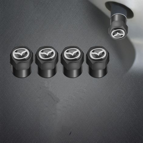4-teiliges Ventilkappen-Set für Mazda-Reifenventile, Metallventilkappe, korrosionsbeständige, staubdichte Kappenzubehör (1/5)