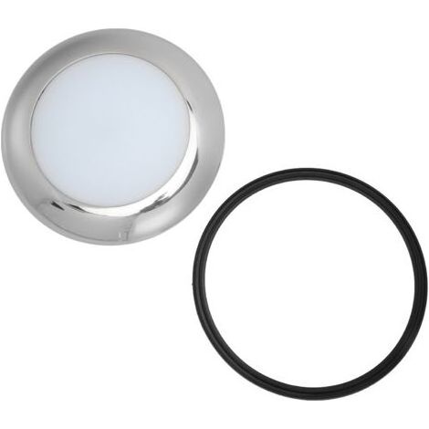 Plafonnier LED Marin 12V IP66 - Lumière de Plafond Rond Ultra-Plat 152mm Blanc Pur pour Bateau, Camping-Car, Fourgon (1/5)