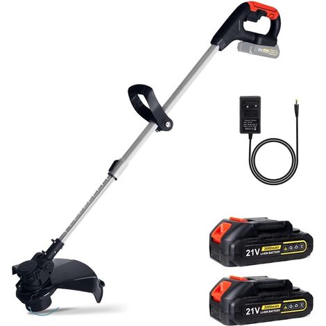 Tondeuse à Gazon électrique 21V Coupe Gazon sans Fil Longueur Coupe réglable Outils de Jardin compatibles (Color : 2 Batteries 1 Plug, Size : A) (1/5)