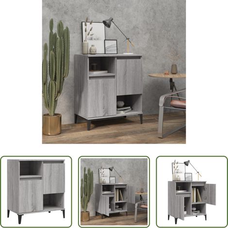 vidaXL Schrank -  Sideboard Grau Sonoma 60x35x70 cm Holzwerkstoff