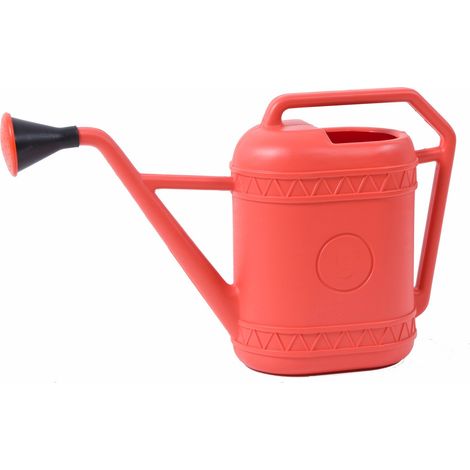 Innaffiatoio in plastica antiurto verde 6 lt completo di doccia irrigazione giardino piante (1/2)