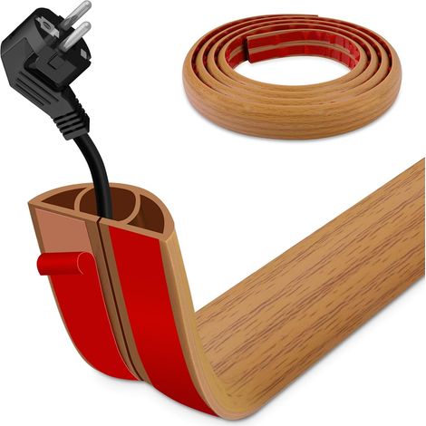 Goulotte Passe Cable Autocollante 1m pour Sol et Mural, Cache Cable et Passe Cable Sol Idéal pour Un Cache Fil TV Mural - Anti-Trébuchement, pour Maison, Bureau, Entrepôt (1/5)