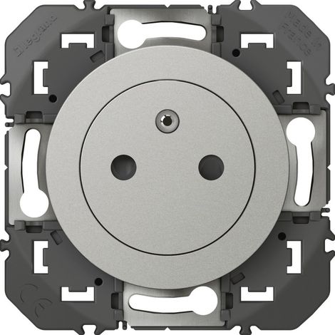 Dooxie Unterputz-Schuko-Steckdose, LEGRAND, Aluminium Legrand