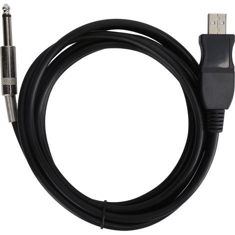 Câble USB pour Guitare Électrique et Basse, 3m, Connexion PC et Interface Audio (1/5)