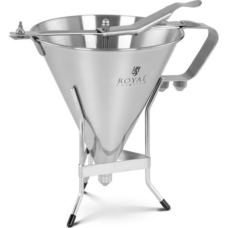 Imbuto a pistone in acciaio inox da 1,8 litri con 3 ugelli modello professionale 140004629